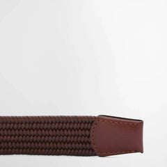 Barbour Stretch Leather Belt Brown