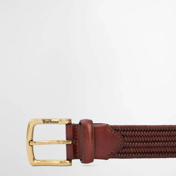 Barbour Stretch Leather Belt Brown