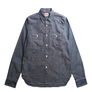 Big John MS003R 5oz Selvedge Chambray L/S Shirt Indigo