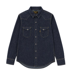Big John MS004E 10oz Selvedge Western Shirt Indigo