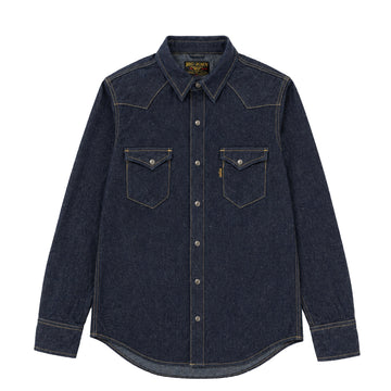 Big John MS004E 10oz Selvedge Western Shirt Indigo