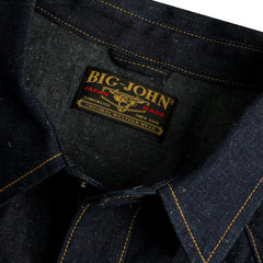 Big John MS004E 10oz Selvedge Western Shirt Indigo