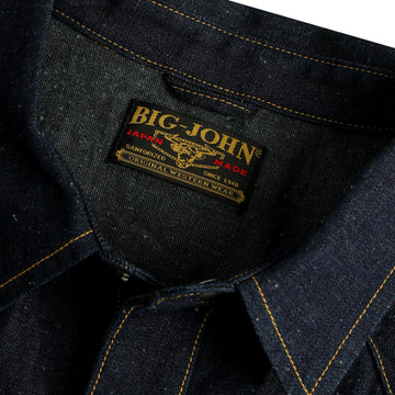 Big John MS004E 10oz Selvedge Western Shirt Indigo