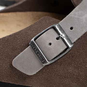 Birkenstock Boston Mixed Leather Reg Fit Concrete Gray