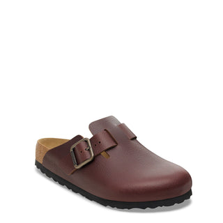 Birkenstock Boston Natural Leather Reg Fit Vintage Wood Roast - Parasol Store