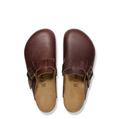 Birkenstock Boston Natural Leather Reg Fit Vintage Wood Roast - Parasol Store