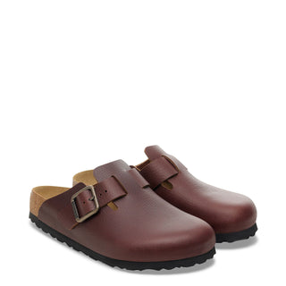 Birkenstock Boston Natural Leather Reg Fit Vintage Wood Roast - Parasol Store