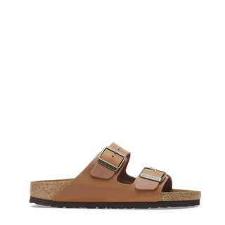 Birkenstock Womens Arizona Oiled Leather Narrow Sandal Cognac - Parasol Store