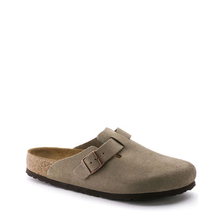 Birkenstock Womens Boston SFB VL Narrow Sandal Taupe - Parasol Store