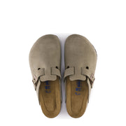 Birkenstock Womens Boston SFB VL Narrow Sandal Taupe - Parasol Store