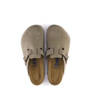 Birkenstock Womens Boston SFB VL Narrow Sandal Taupe - Parasol Store