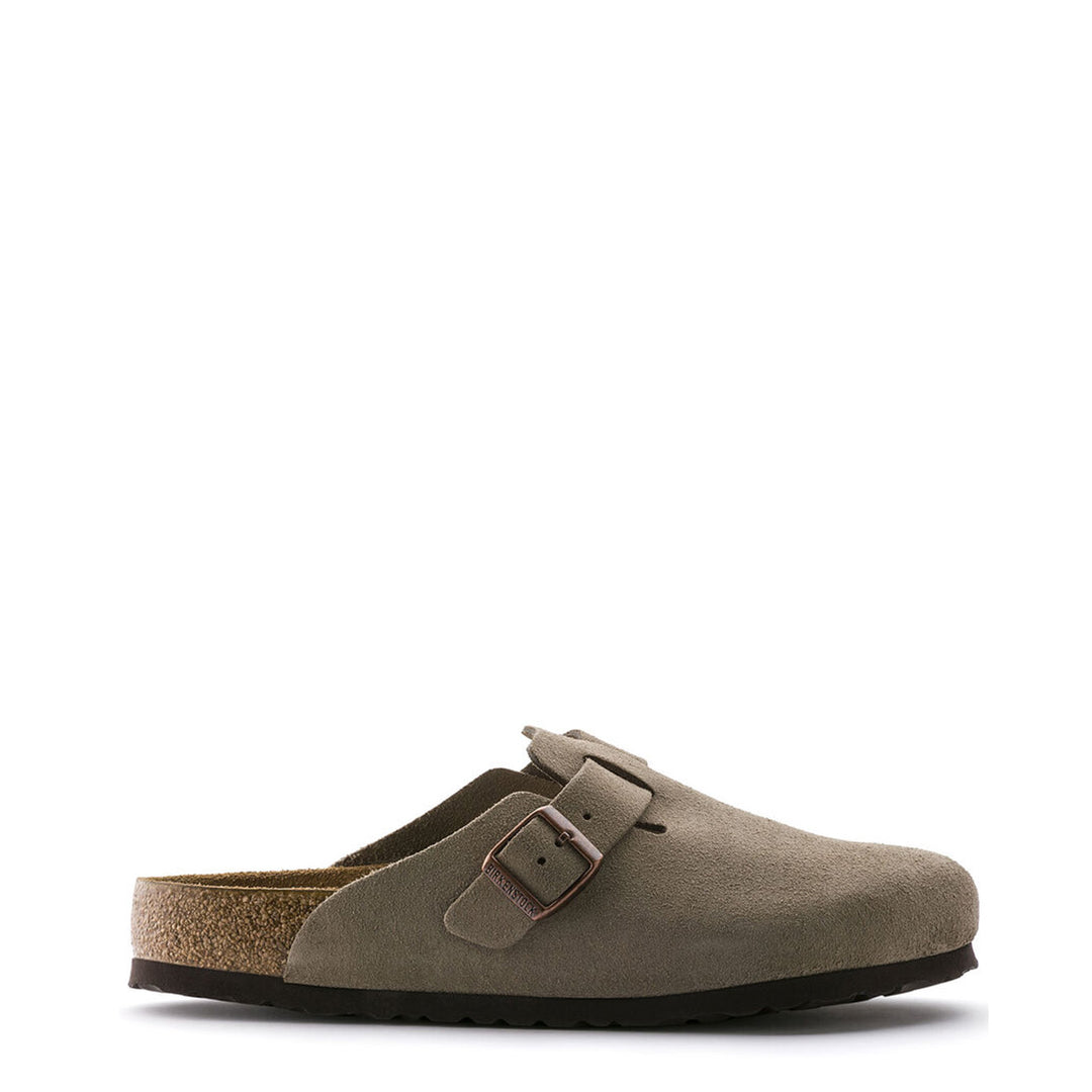Birkenstock Womens Boston SFB VL Narrow Sandal Taupe - Parasol Store
