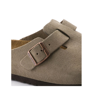 Birkenstock Womens Boston SFB VL Narrow Sandal Taupe - Parasol Store
