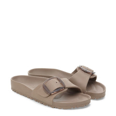 Birkenstock Womens Madrid Big Buckle EVA Sandal Narrow Fit Grey Taupe
