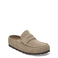 Birkenstock Womens Naples Wrapped Suede Leather Shoe Narrow Fit Taupe