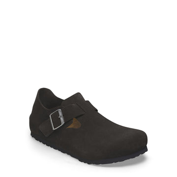 Birkenstock Womens Narrow London Suede Black - Parasol Store