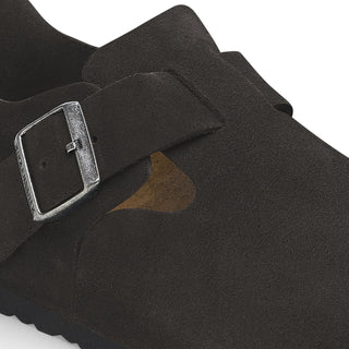 Birkenstock Womens Narrow London Suede Black - Parasol Store