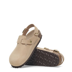 Birkenstock Womens Tokio II Nubuck Leather Narrow Fit Sandcastle - Parasol Store