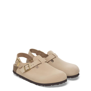 Birkenstock Womens Tokio II Nubuck Leather Narrow Fit Sandcastle - Parasol Store