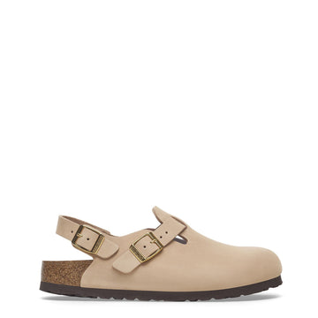 Birkenstock Womens Tokio II Nubuck Leather Narrow Fit Sandcastle - Parasol Store