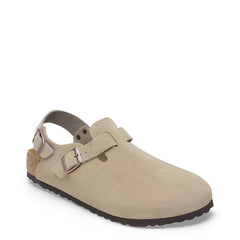 Birkenstock Womens Tokio Suede Leather Clog Narrow Fit Taupe