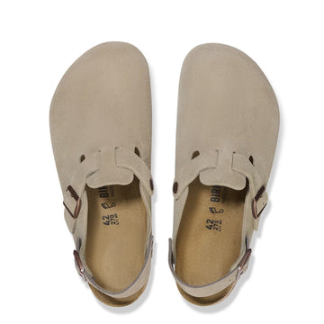 Birkenstock Womens Tokio Suede Leather Clog Narrow Fit Taupe