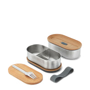Black + Blum Stainless Steel Double Bento Box Almond/Grey - Parasol Store
