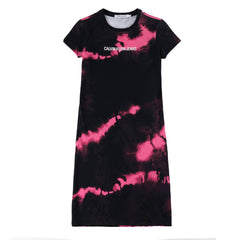 Calvin Klein Womens Acid Wash Dress Purple / Black - Parasol Store