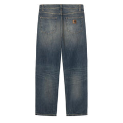 Carhartt WIP Aaron Pant Blue Mid Worn Used