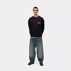 Carhartt WIP Aaron Pant Blue Mid Worn Used