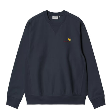 Carhartt WIP American Script Sweat Deep Night - Parasol Store