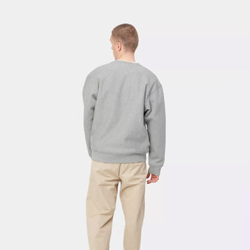 Carhartt WIP American Script Sweat Grey Heather - Parasol Store