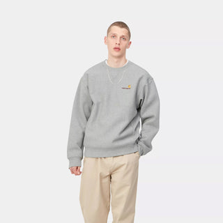 Carhartt WIP American Script Sweat Grey Heather - Parasol Store