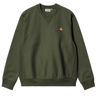 Carhartt WIP American Script Sweat Tarragon - Parasol Store