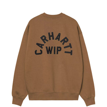 Carhartt WIP Arch Script Sweat Black / Hamilton Brown Stone Washed