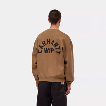 Carhartt WIP Arch Script Sweat Black / Hamilton Brown Stone Washed