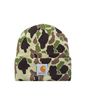 Carhartt WIP Camo Duck Beanie Camo Duck Jacquard Green - Parasol Store