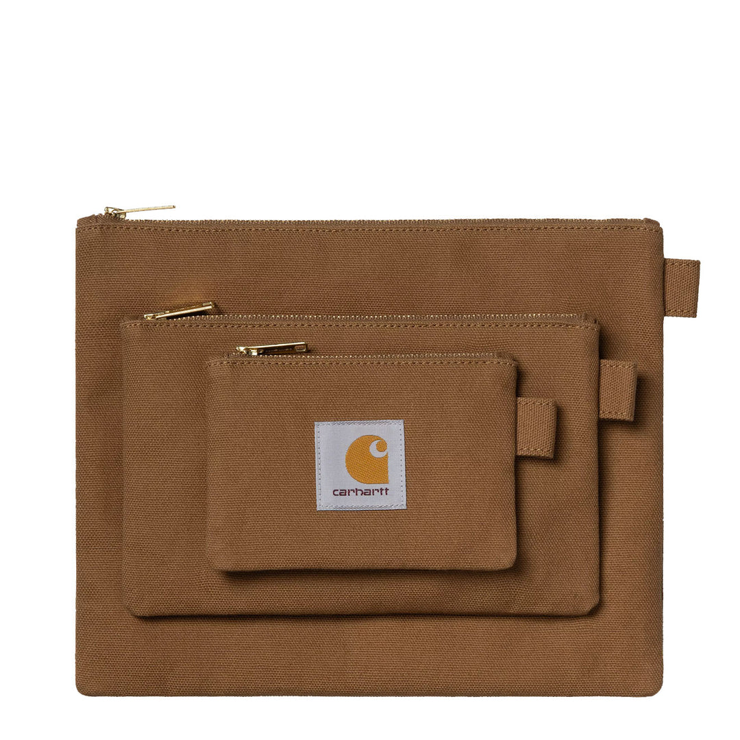 Carhartt WIP Canvas Pouch Set Hamilton Brown - Parasol Store
