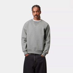 Carhartt WIP Chase Sweat Grey Heather / Gold - Parasol Store