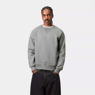 Carhartt WIP Chase Sweat Grey Heather / Gold