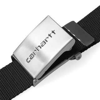 Carhartt WIP Clip Belt Chrome Black - Parasol Store