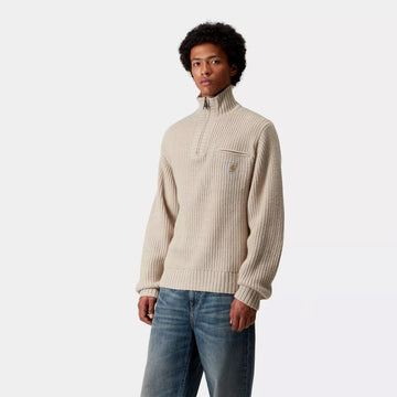 Carhartt WIP Detroit Half Zip Sweater Fleur De Sel - Parasol Store