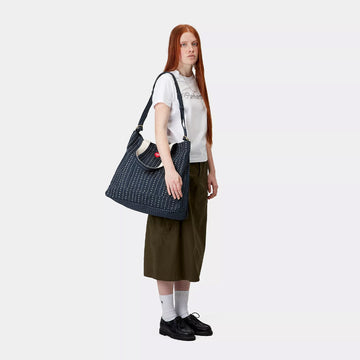 Carhartt WIP Drewe Tote Big Heart C Pinstripe / Ink / Natural - Parasol Store