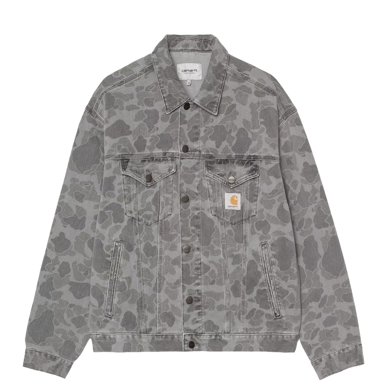 最終値下げ‼️Carhartt DUCK HELSTON JACKET Carhartt WIP Duck Helston Jacket Camo Duck Black Heavy Bleached