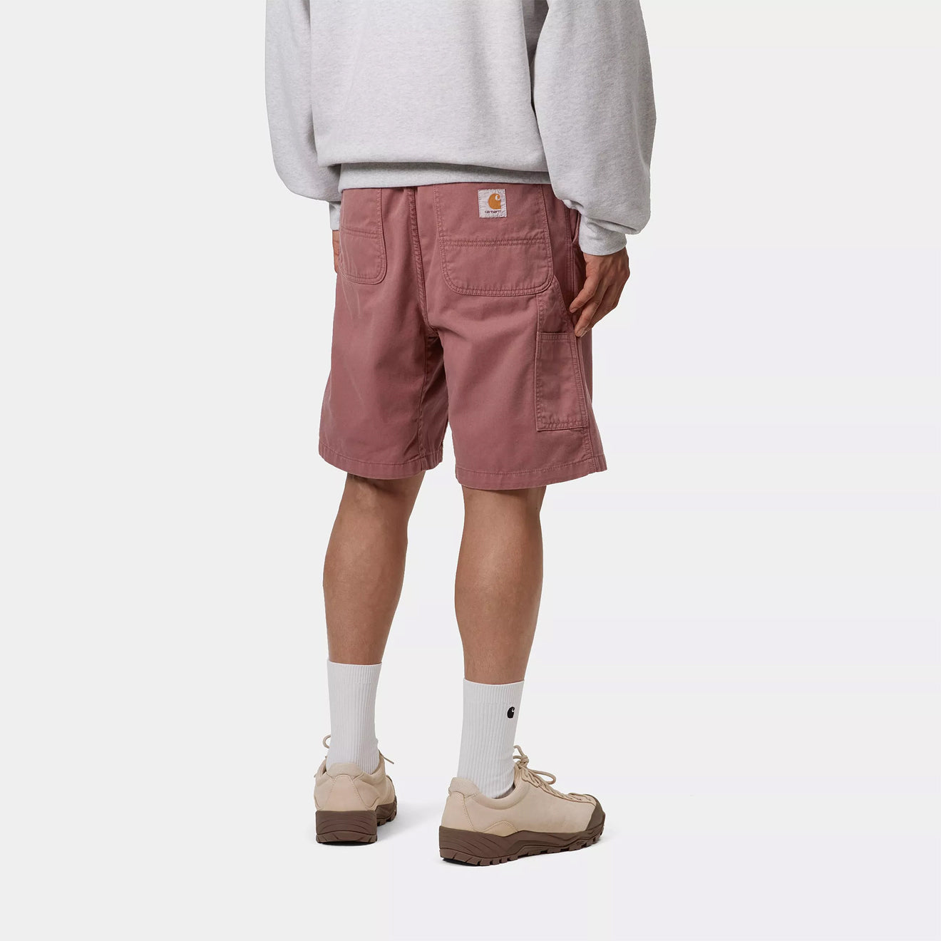 Carhartt WIP Flint Short Dusky Pink Garment Dyed - Parasol Store