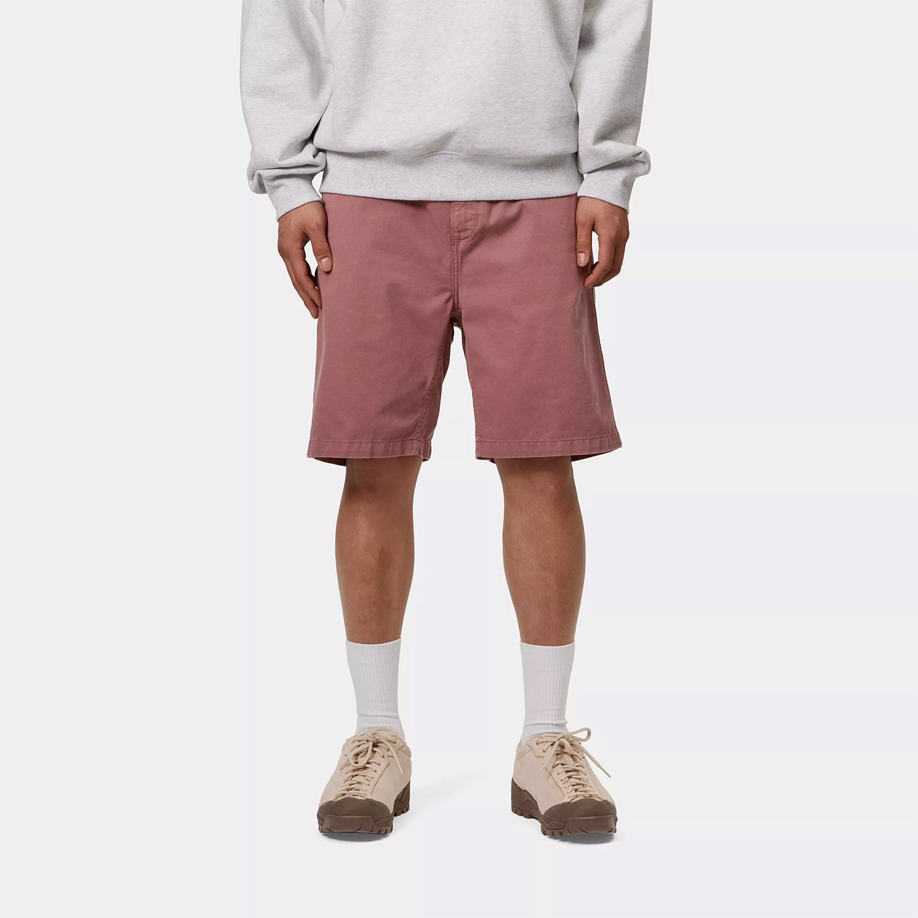 Carhartt WIP Flint Short Dusky Pink Garment Dyed - Parasol Store