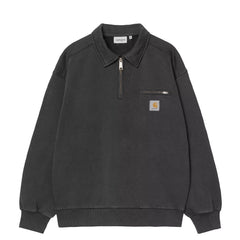 Carhartt WIP Half Zip Detroit Sweat Black Stone Washed - Parasol Store