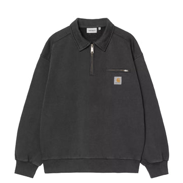 Carhartt WIP Half Zip Detroit Sweat Black Stone Washed - Parasol Store