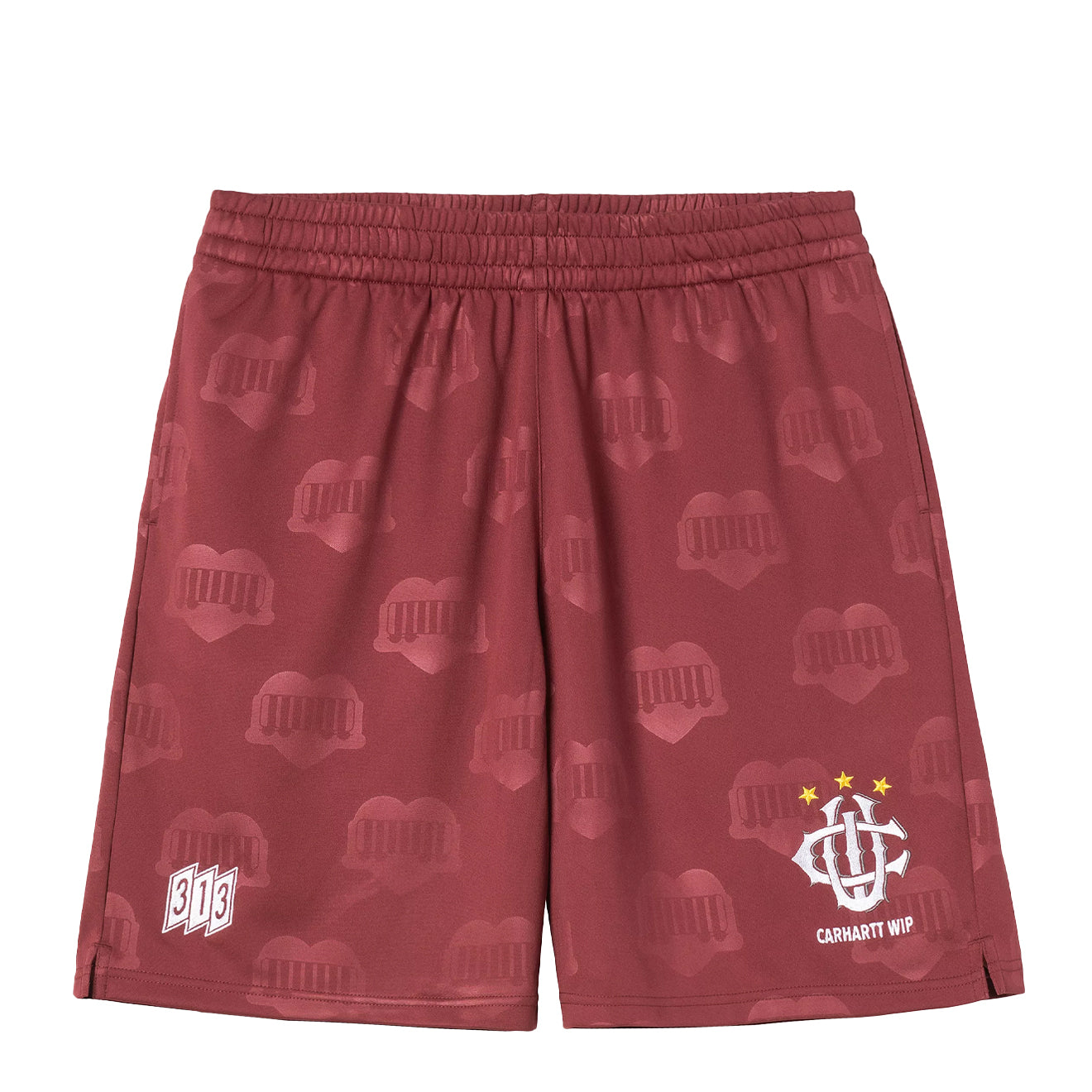 Carhartt WIP Harttes Football Short Heart Train Jacquard / Mulberry - Parasol Store