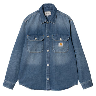 Carhartt WIP Harvey Shirt Jac Blue Dark Used Wash - Parasol Store